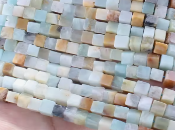4x4mm Natural Square Beads Amazonite