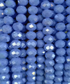 Glass Faceted Rondelle Beads 2-8mm - PERIWINKLE