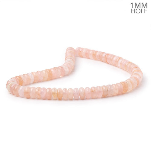 10mm Morganite Plain Rondelle Beads 16 inch 75 pieces AA 1mm hole