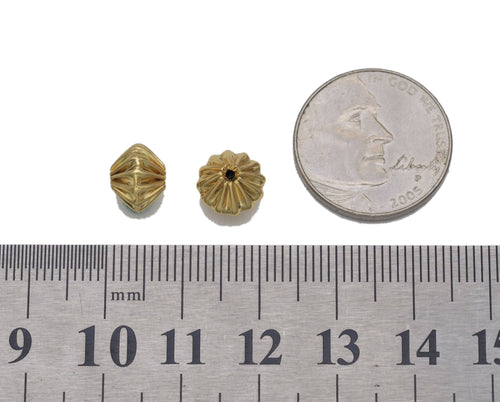 Gold Wrinkle Spacer Beads, Sku#Y729