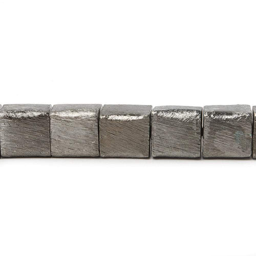 8mm Brushed Cube Beads