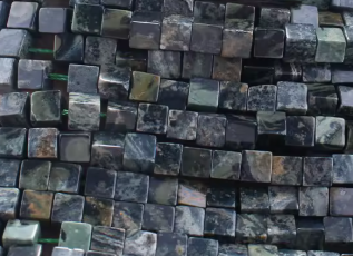 4x4mm Natural Square Beads Kabamba Jasper