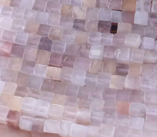 4x4mm Natural Square Beads Violet Quartz