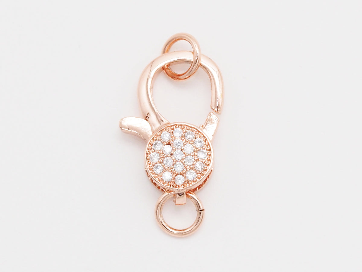 CZ Micro Pave Lobster Claw Clasp/Link Connector, SKU#H36
