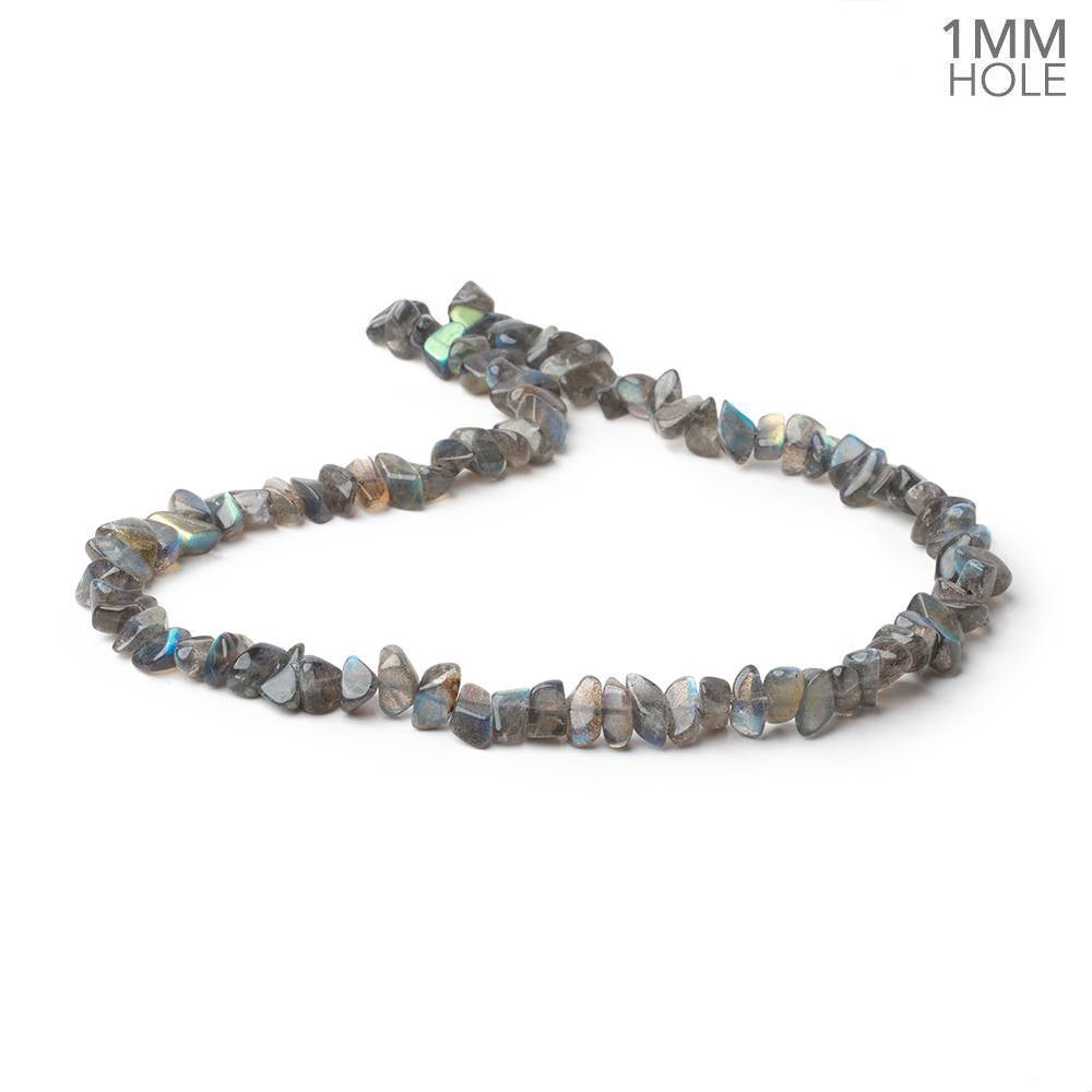 6x5-10x4mm Labradorite Plain Nugget 16 inch 78 Beads 1mm Hole