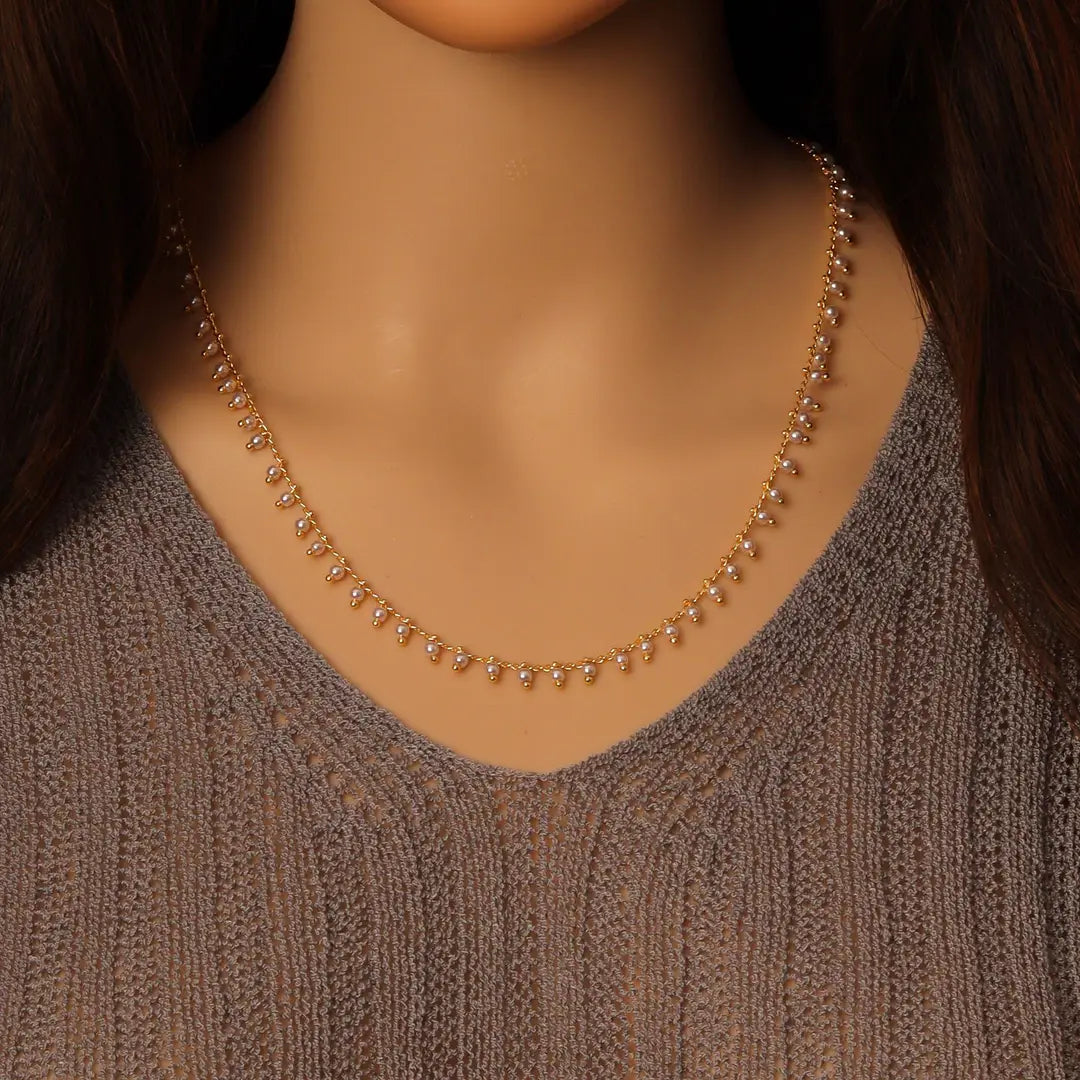 Dainty Pearl Chain by feet/Yard, sku#HX18