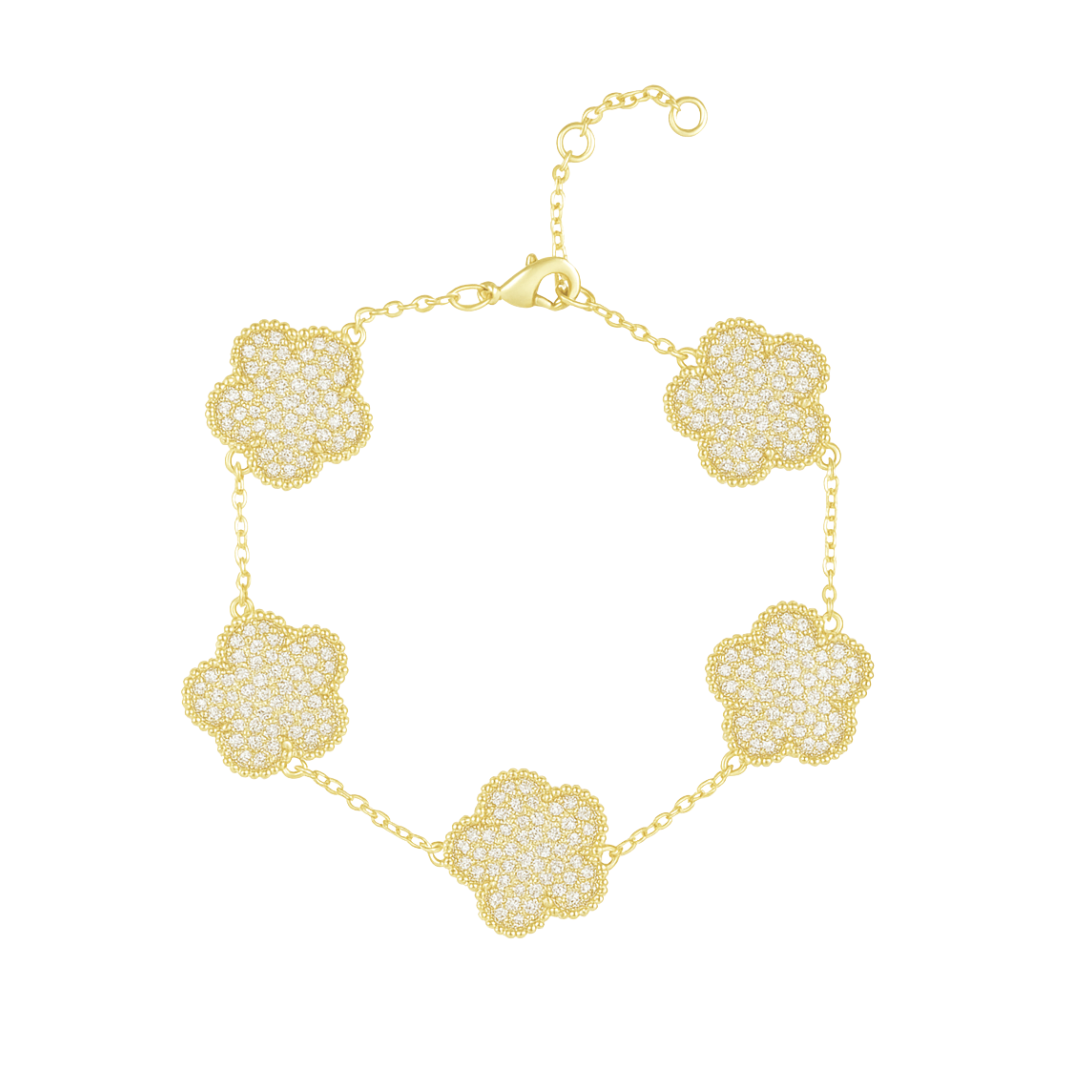 Adeline Clover Pave Bracelet