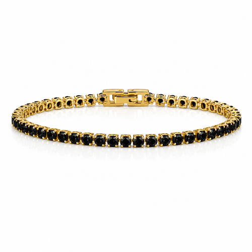 Riley Black Tennis Bracelet
