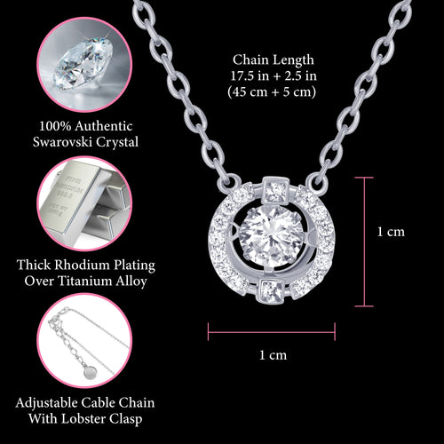 Crystal Halo Pendant Necklace