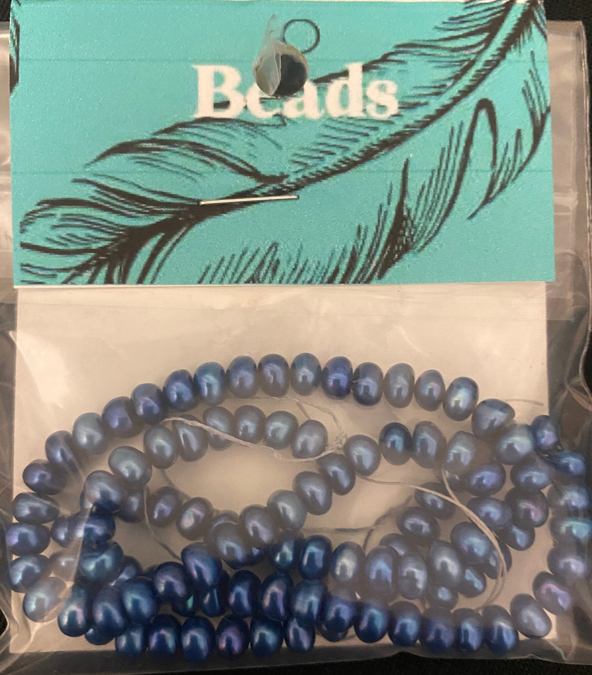 🐚 Royal Blue Freshwater Pearl Strand – 6mm Potato Cultured Freshwater Pearls (Dyed, D‑Grade) | 15″ Strand