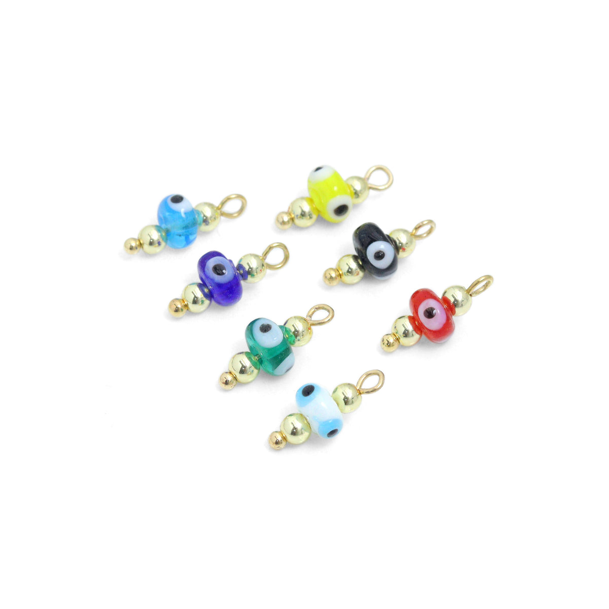 Colorful Evil Eye Beads charm For Necklace Bracelet Jewelry Making Supply, Sku#EF822