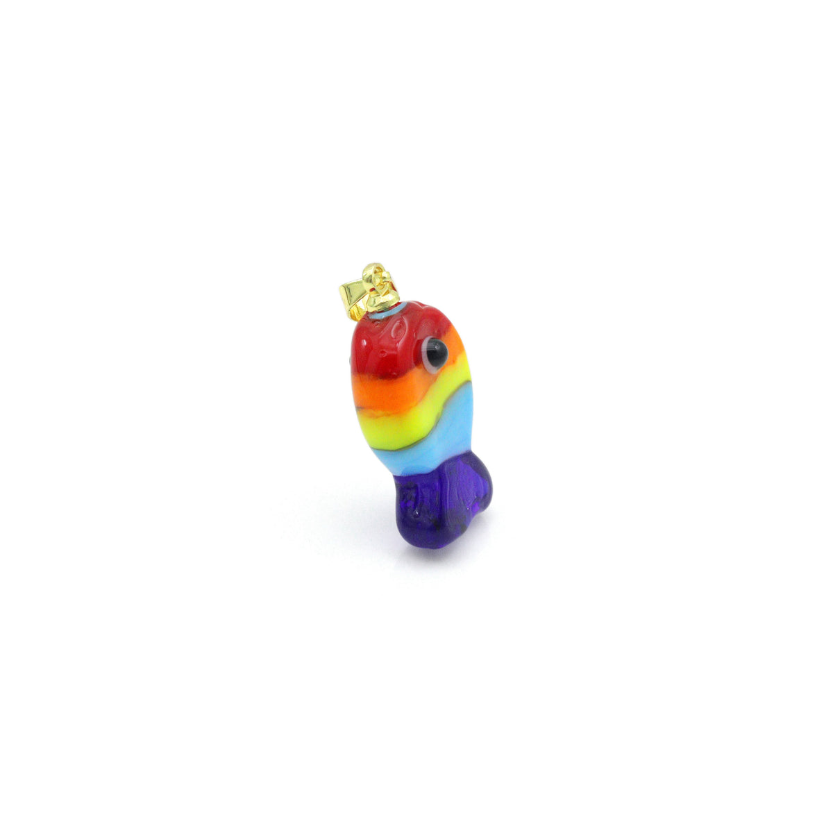 Colorful Enamel  Rainbow Fish Pendant For Necklace Bracelet Jewelry Making Supply, Fish Charm, Sku#EF825