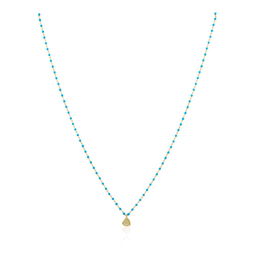 Elsa Mini Heart Necklace Turquoise