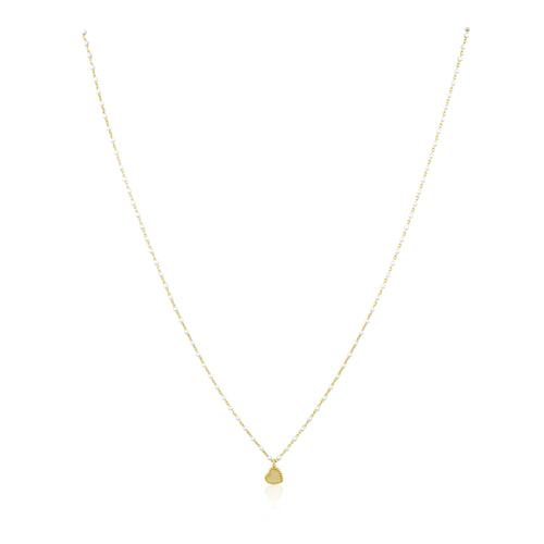 Elsa Mini Heart Necklace White