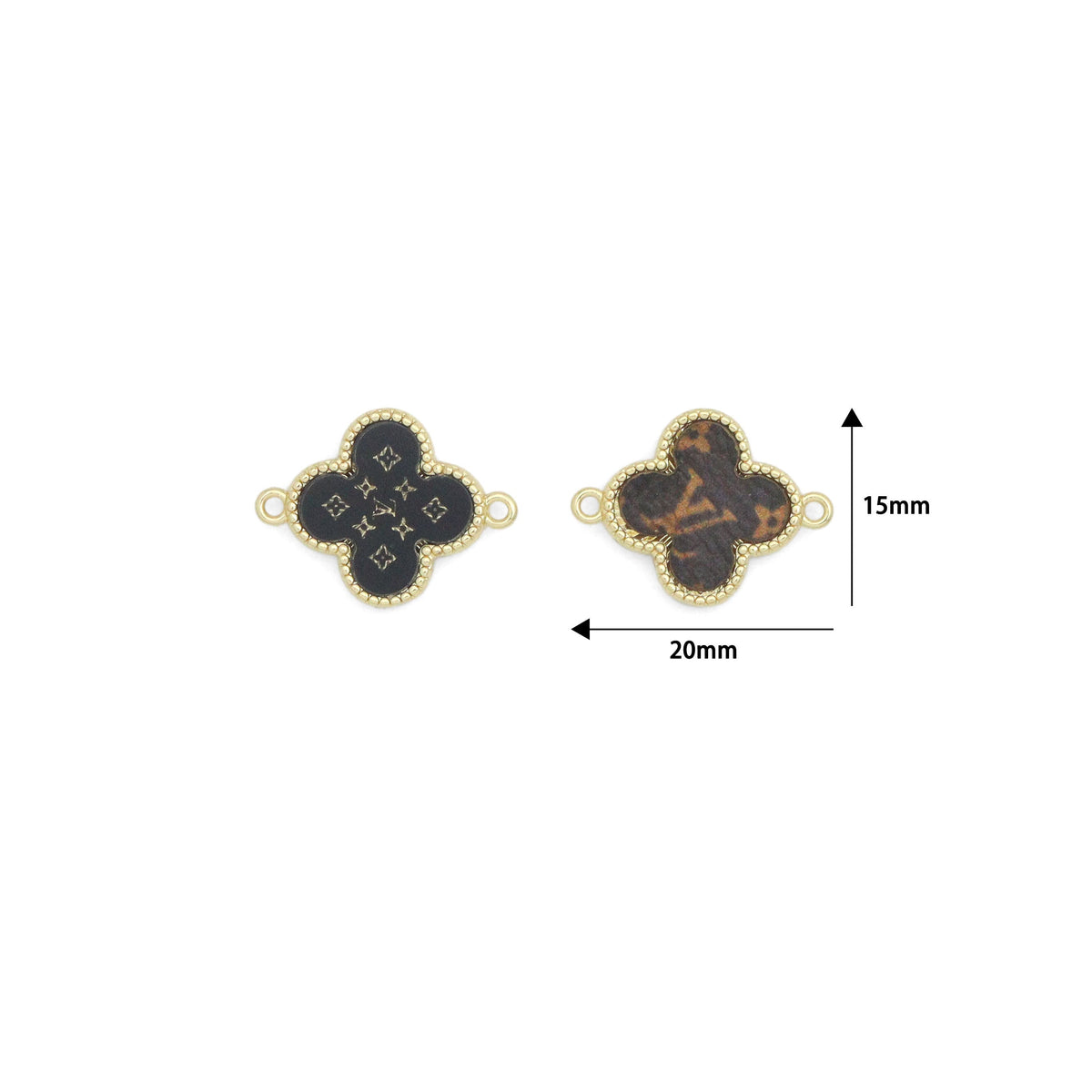 Clover Flower Connector charm,  Flower charm, Sku#FH254