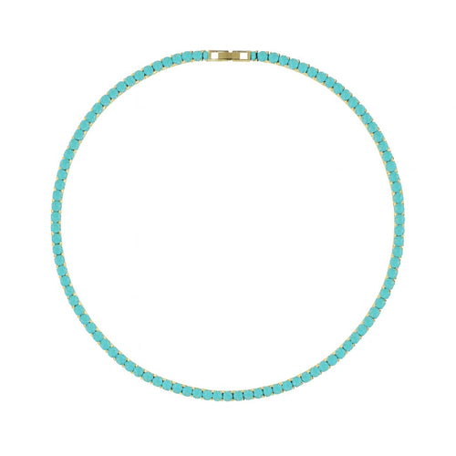 Karla Tennis Necklace - Turquoise