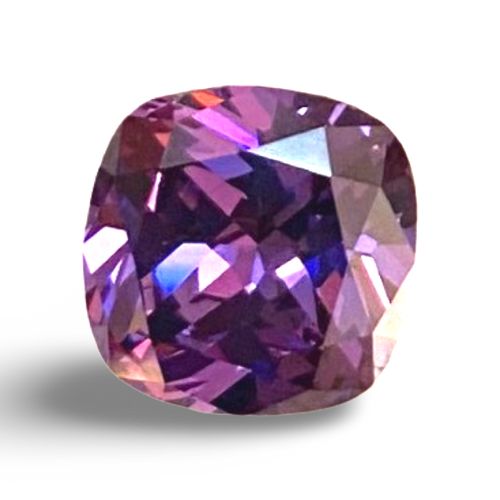 10mm Cushion Amethyst Cubic Zirconia AAAAA quality Lab-grown Loose Gemstones : Set of 2