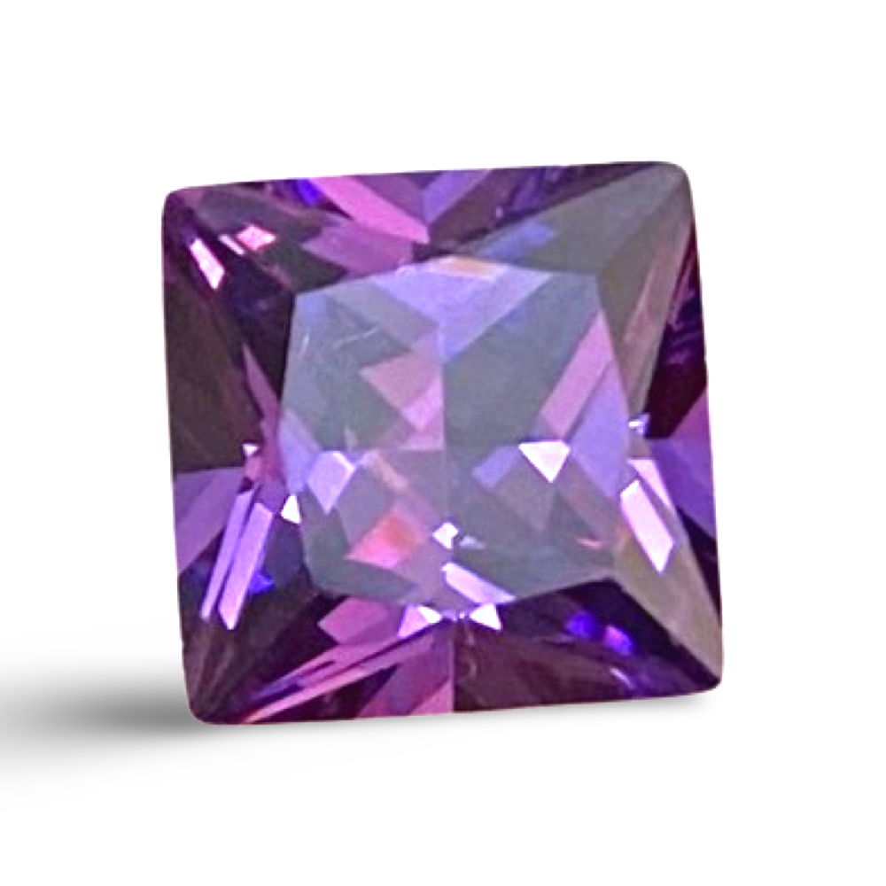 6mm Princess Cut Amethyst Cubic Zirconia AAAAA quality Lab-grown Loose Gemstones