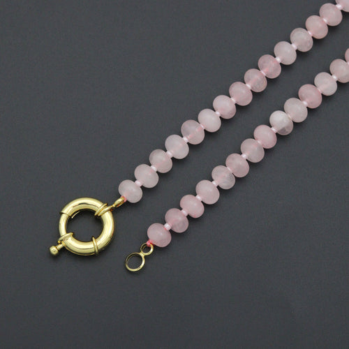 Pink Rainbow adventure green Roundelle Gemstone necklace, sku#EF810