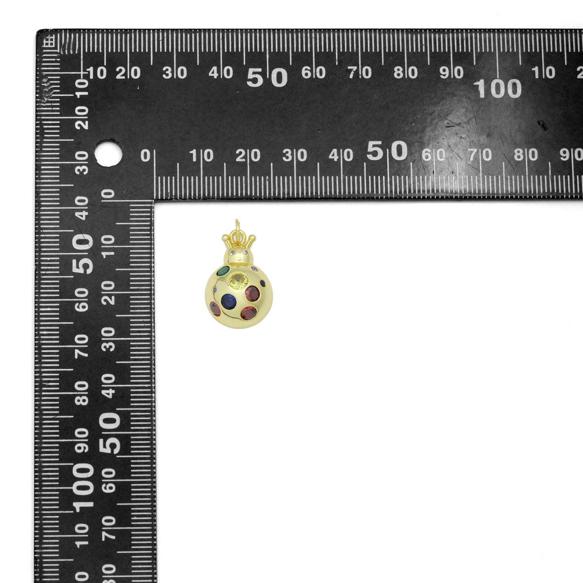 Colorful CZ Ladybird Laybug Pendant charm, Sku#JL209