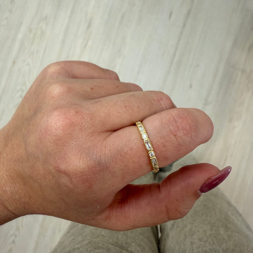 Aimee CZ Bezel Ring