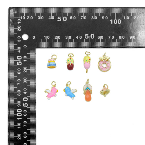 Enamel Cake, Doughnut, Horse, Ice cream, Flip Flops, mushroom Charm Pendant,Sku#Y1046
