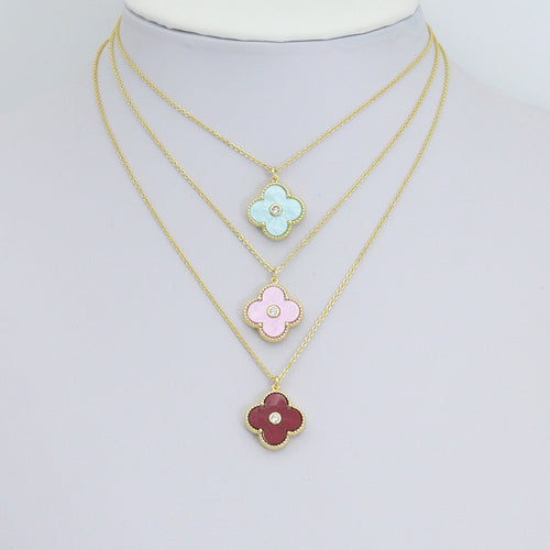 Colorful Mother of Pearl Flower Pendant Charm, Sku#FH246