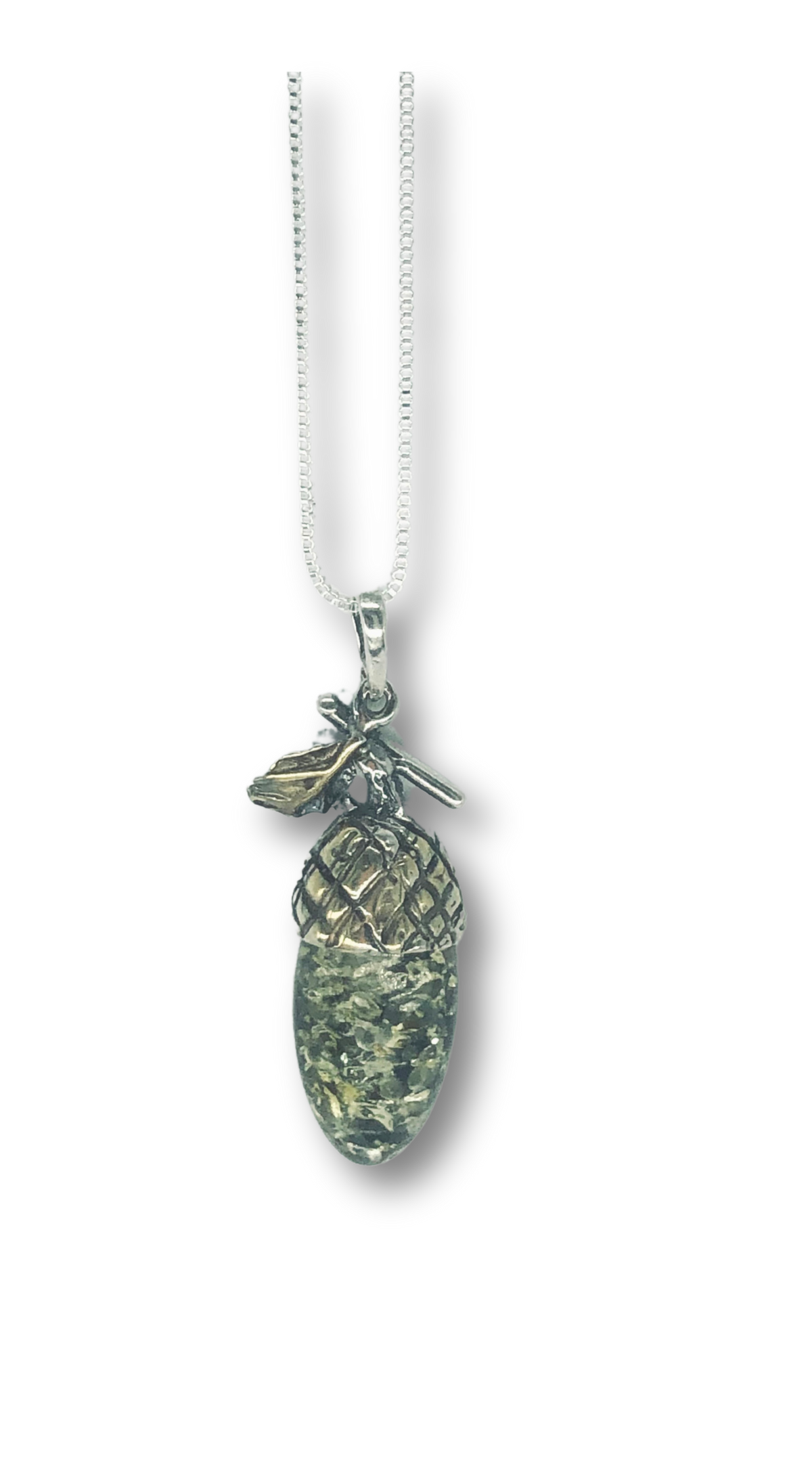 Amber Acorn Necklace