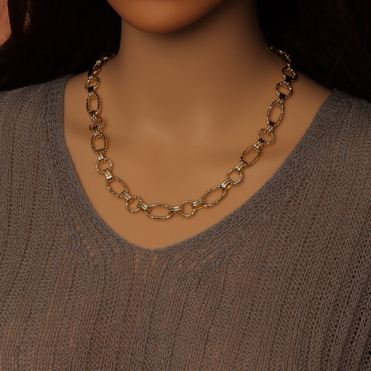 Wholesale Chunky Round oval Link chain by Yard, sku#LX915
