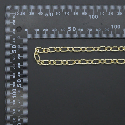 Wholesale Hammered Oval Link Chain By FT/Yard, sku#LX906