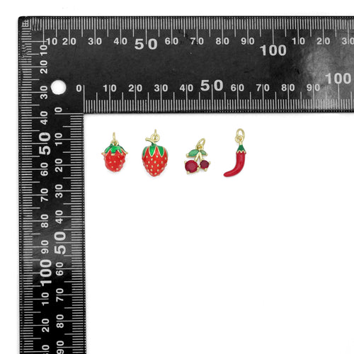 Red Cherry Strawberry Chili Pendant charm, Sku#O133