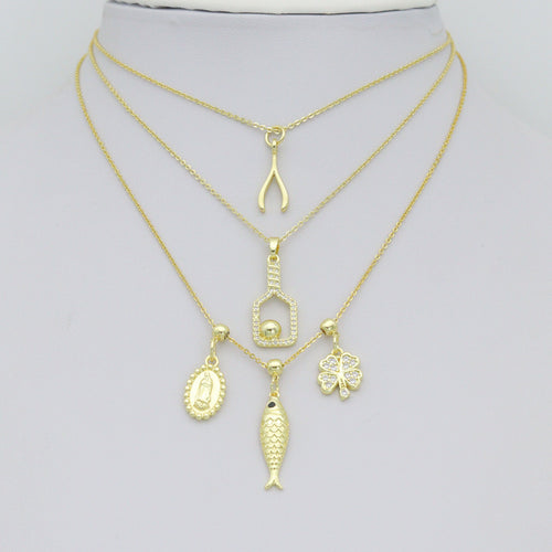 picklebal racket, Wishbone, Fish Clover, Oval Mary Pendant charm for Necklace Bracelet Jewelry Making Supply, Sku#LX926