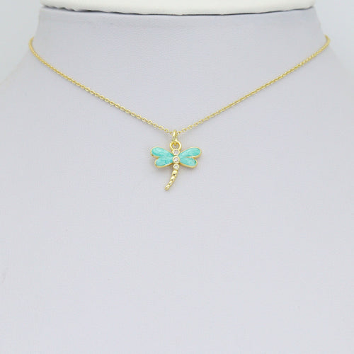 Colorful Enamel Dragonfly charm For Necklace Bracelet Jewelry Making Supply, Sku#LD767