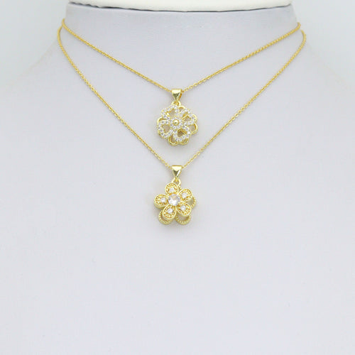 Gold Spinning Flower Pendant Collection – Playful, Elegant & Stress-Relieving, Sku#LD777
