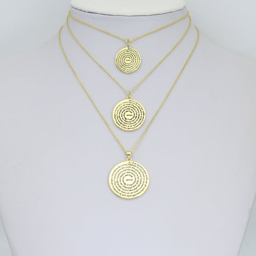 Lord’s Prayer medallion Charm Pendant, Sku#LK1283
