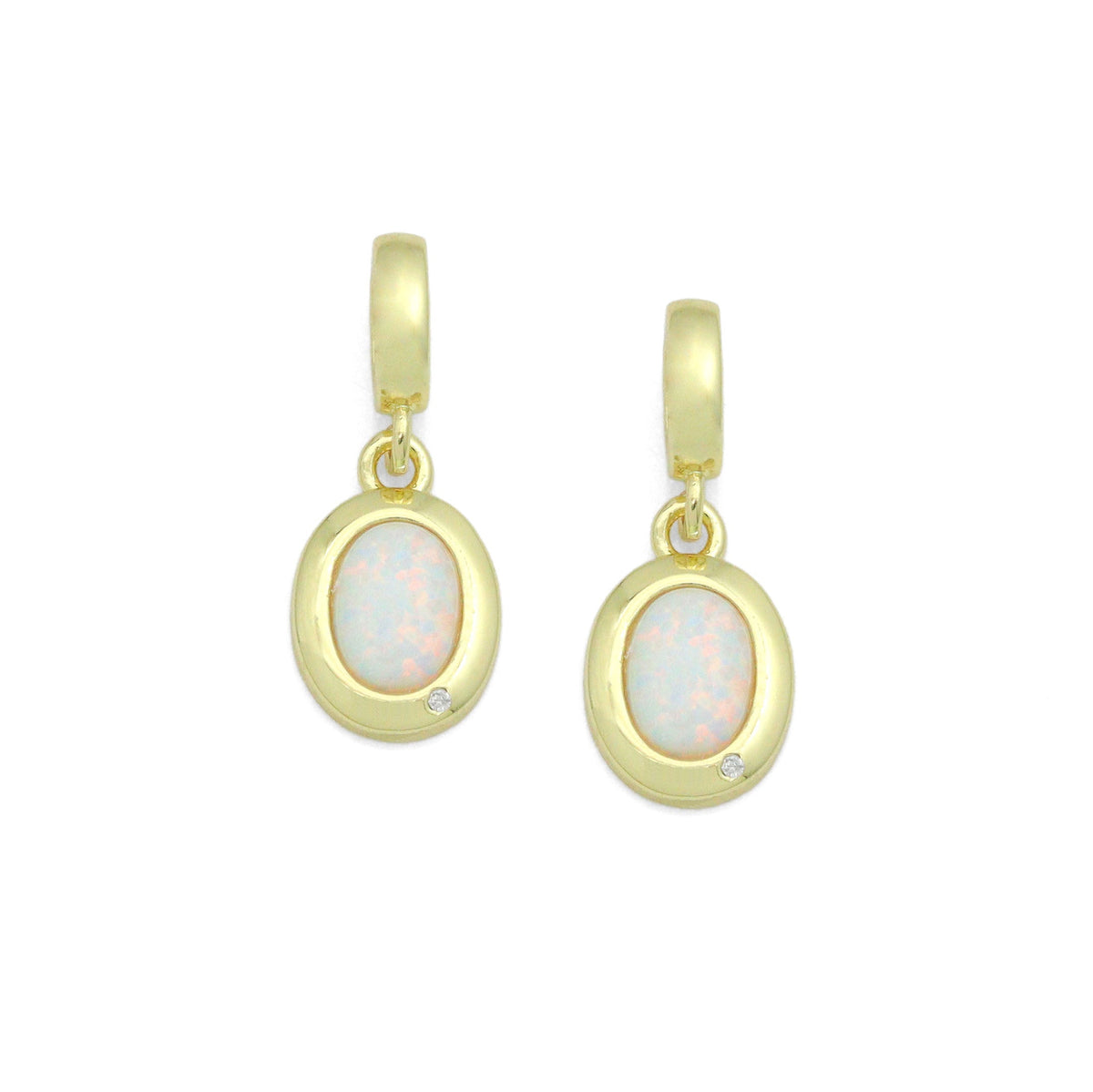 Opal oval Charm Pendant, Sku#LK1284