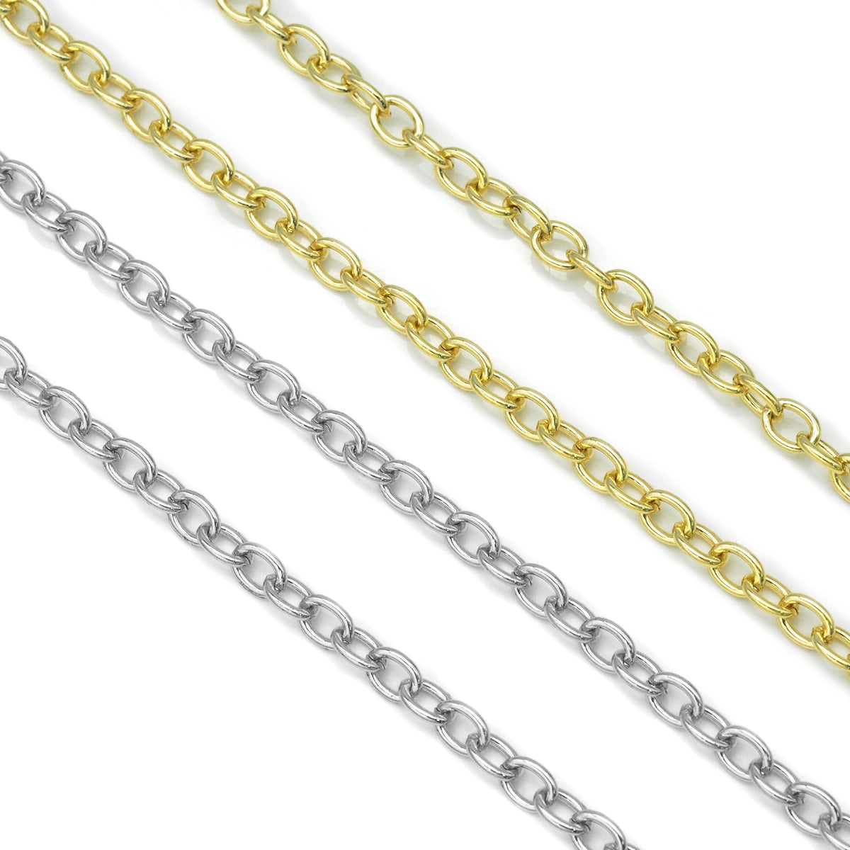 18K Gold Filled Oval Link chain, sku#LS05