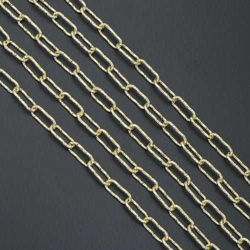 Wholesale Hammered Paperclip Chain by Yard, sku#LX901