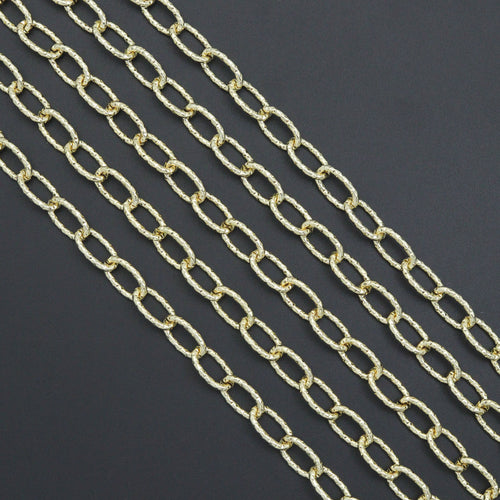 Stainless steel Hammered Oval Link Unfinished chain, LX910