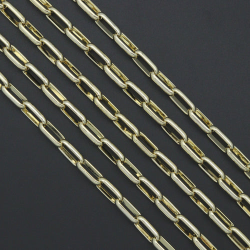 Wholesale chunky rectangle link gold chain by Yard, sku#LX916