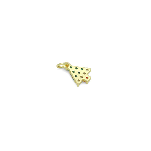 Colorful CZ ChristmasTree charm For Necklace Bracelet Jewelry Making Supply, Sku#LX935