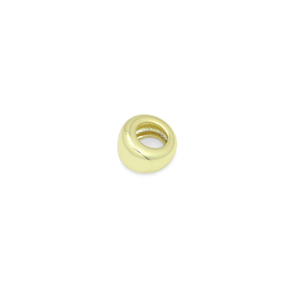 Plain Gold Oval Spacer Beads Pendant, Sku#LX966