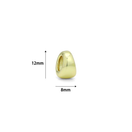 Plain Gold Oval Spacer Beads Pendant, Sku#LX966