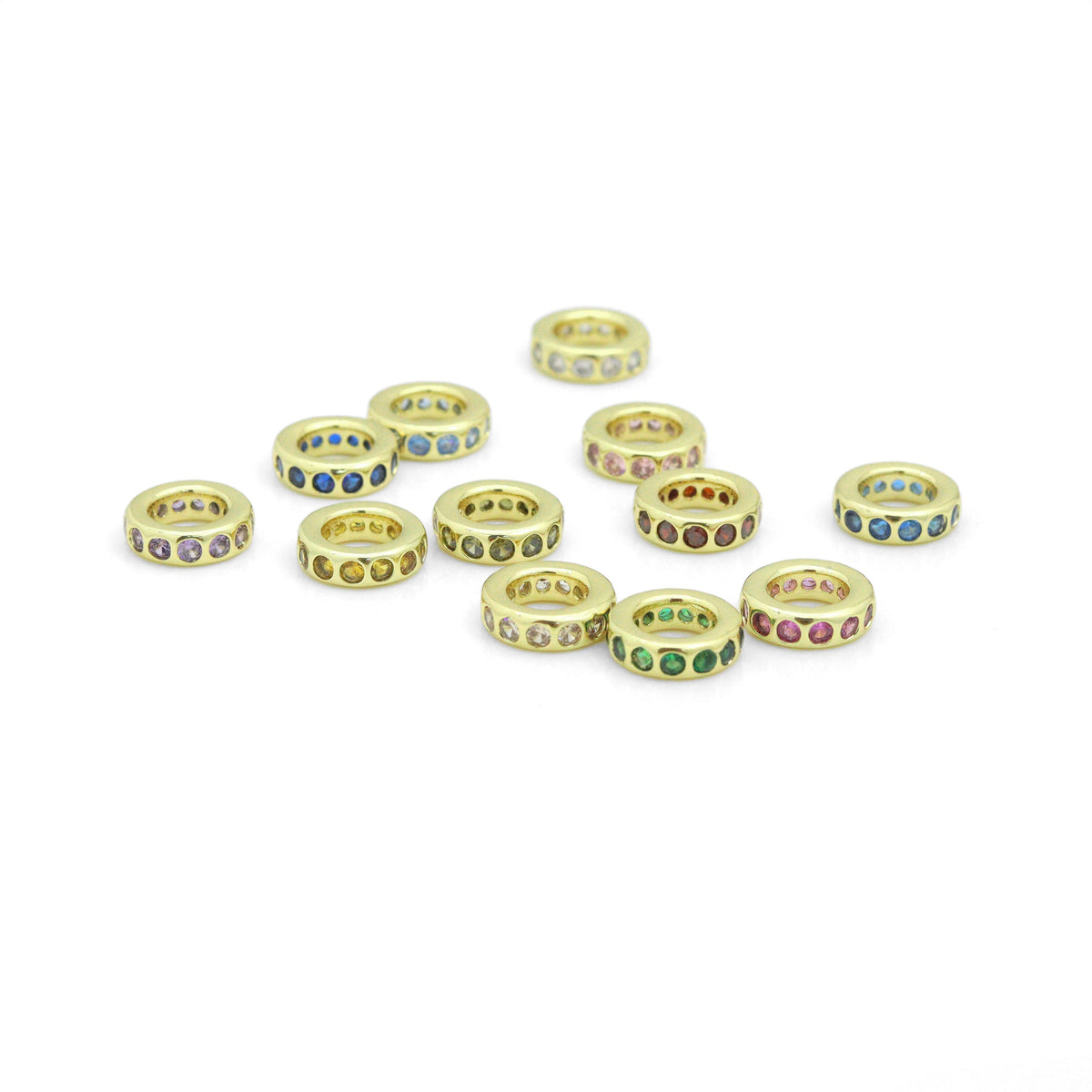 Birthstone Spacer,Spacer for Necklace, birthstone Charm Pendant, Sku#LX977