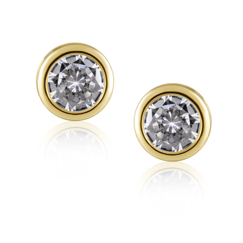 Alaina Bezel Studs