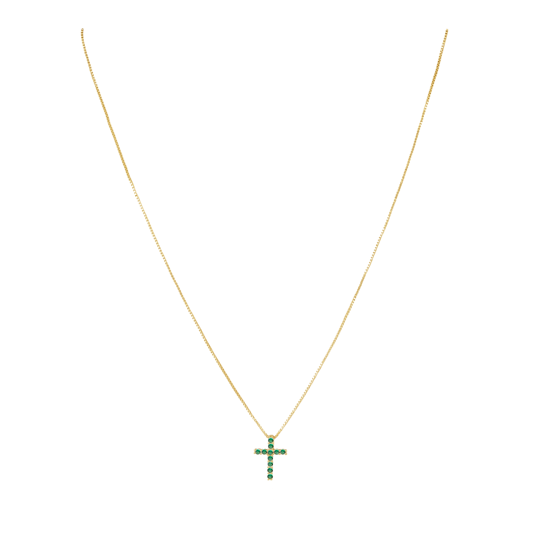 Raya CZ Cross Emerald
