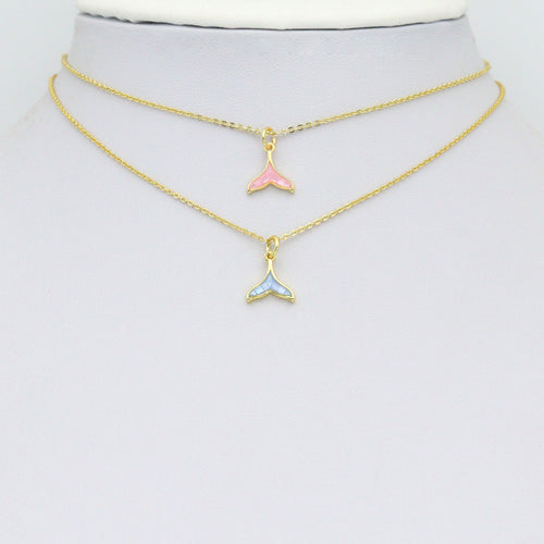 Mother of Pearl Whale Tail Pendant charm, Sku#WL27