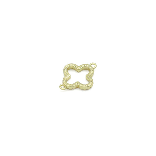 CZ Pave Gold Flower Coonector charm, Sku#Y1062