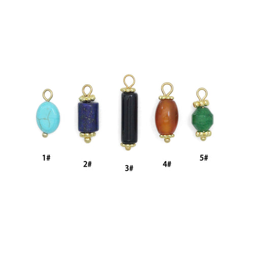 Gemstone Beads Pedant For Necklace Bracelet Jewelry Making Supply, Beads Charm, Sku#Y1063
