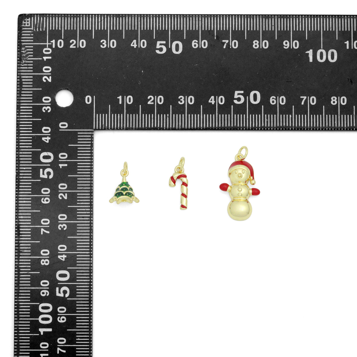 Christmas tree Snowman Candy Cane Charm Pendant, Sku#Y1068